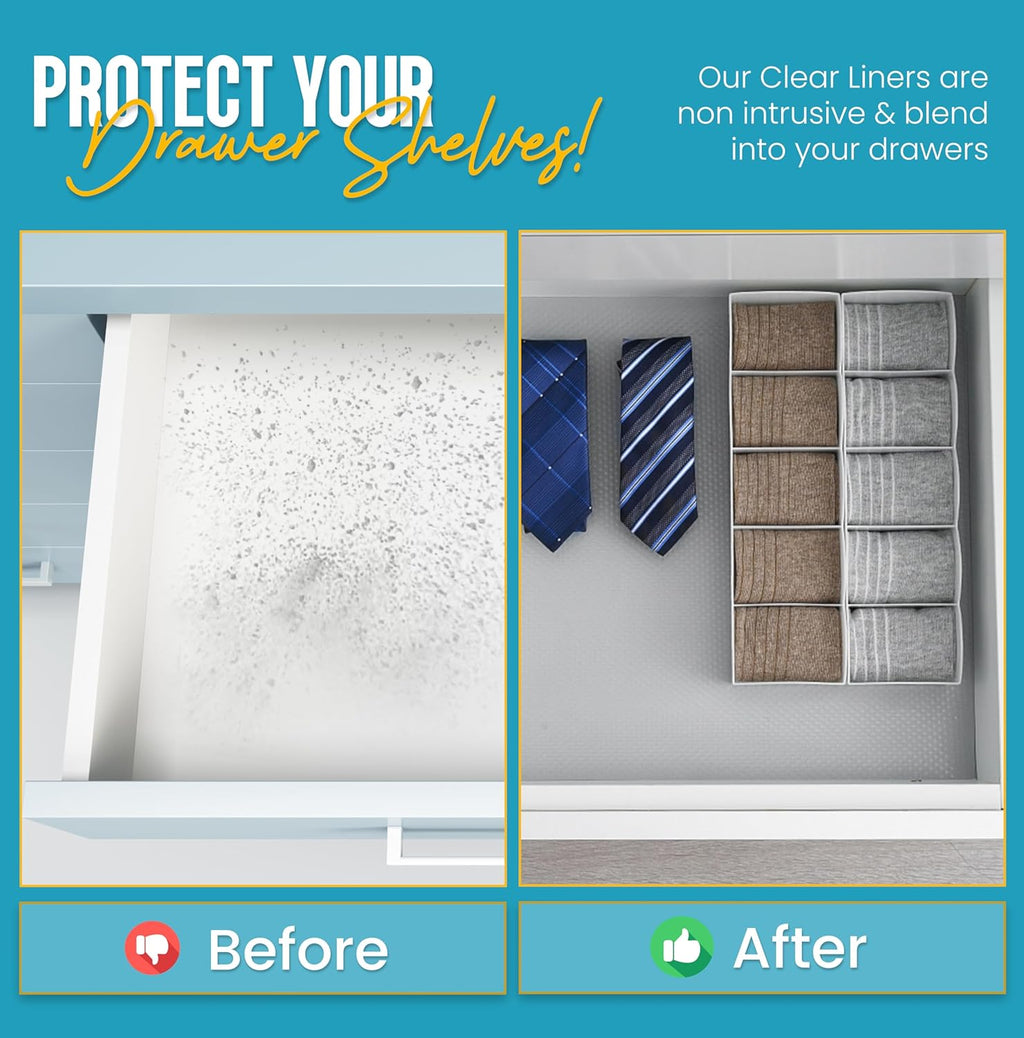 Shelf Liner Drawer Liner for Kitchen Cabinets Non-Adhesive by Linda’s Essentials (12 x 120 Inches)