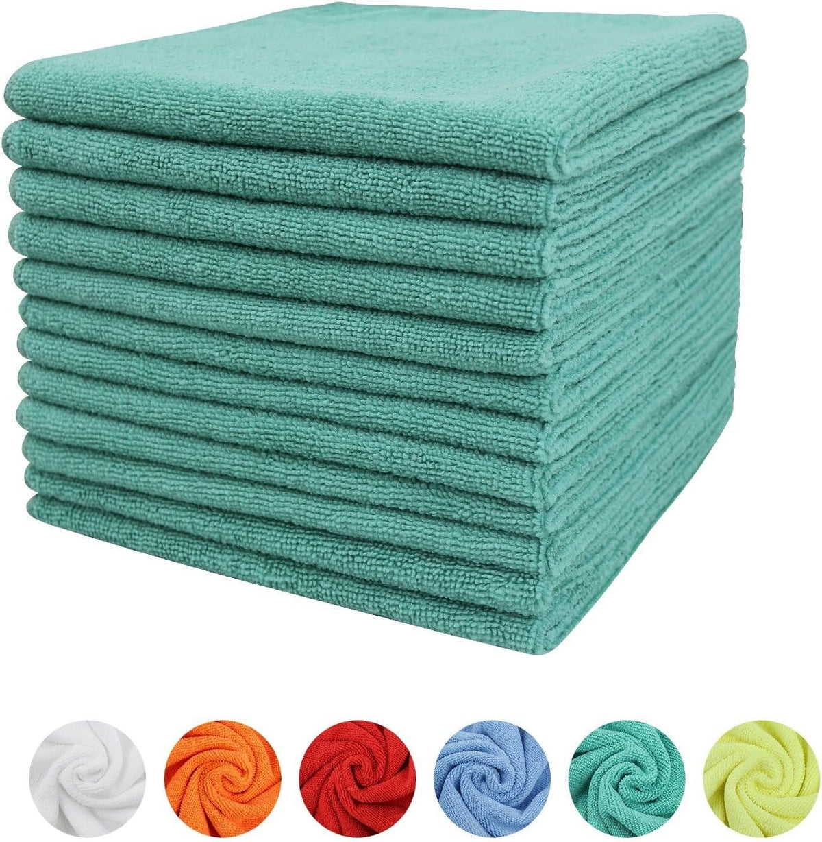 Tricol Clean Microfiber Cleaning Cloth, 16in*16in, 12 Pack Ultra-Thick Cleaning Rags, Super