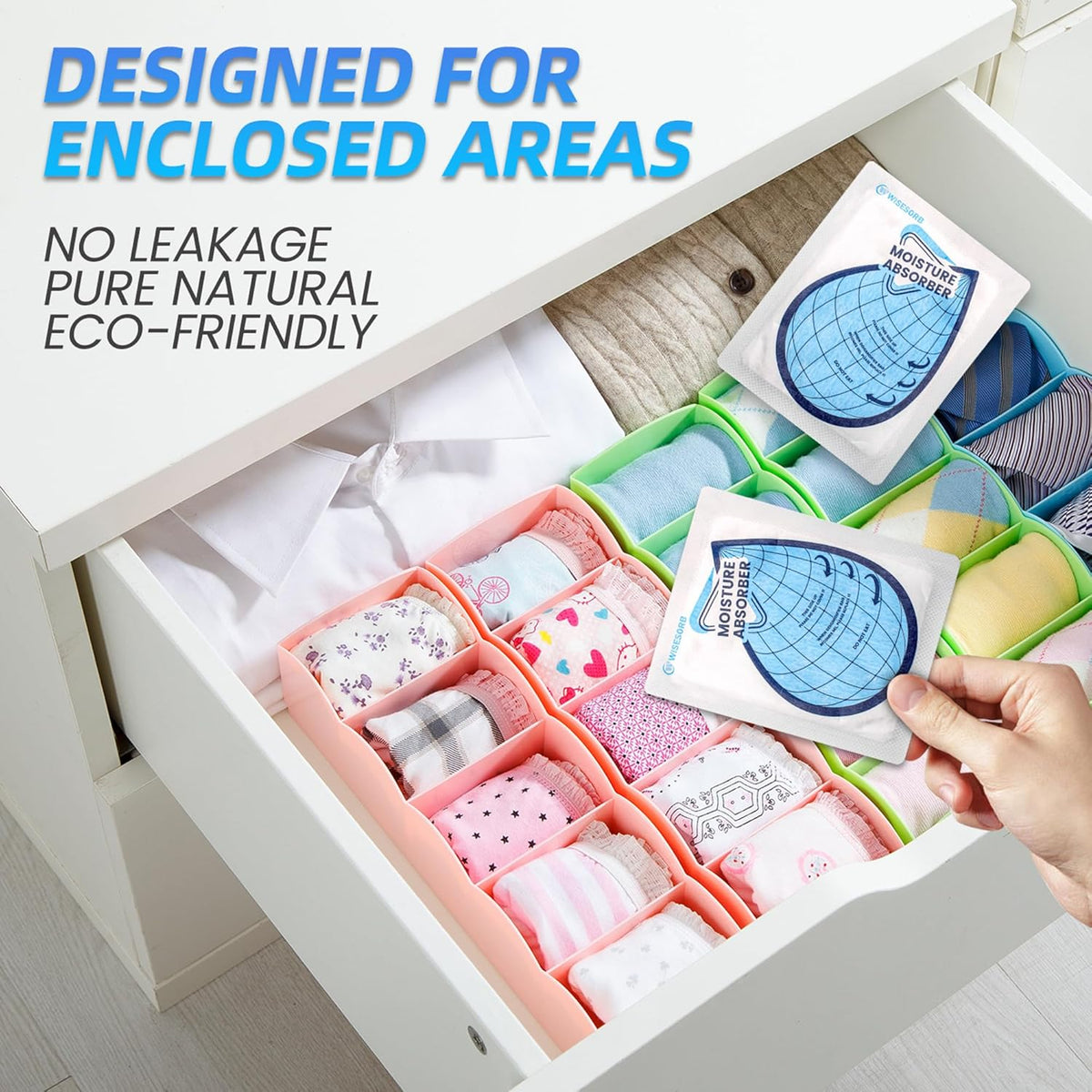 50 Gram 30 Packs Moisture Absorbers for Closet, Dehumidifier for Bedroom Dehumidifier Bags for