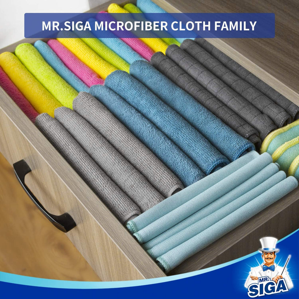 MR.SIGA Microfiber Cleaning Cloth, Pack of 6, Size: 13.8" x 15.7"
