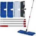 Microfiber Dust Mop for Hardwood Floors, Flat Mops for Floor Cleaning, Double-Sided Flip Mops with