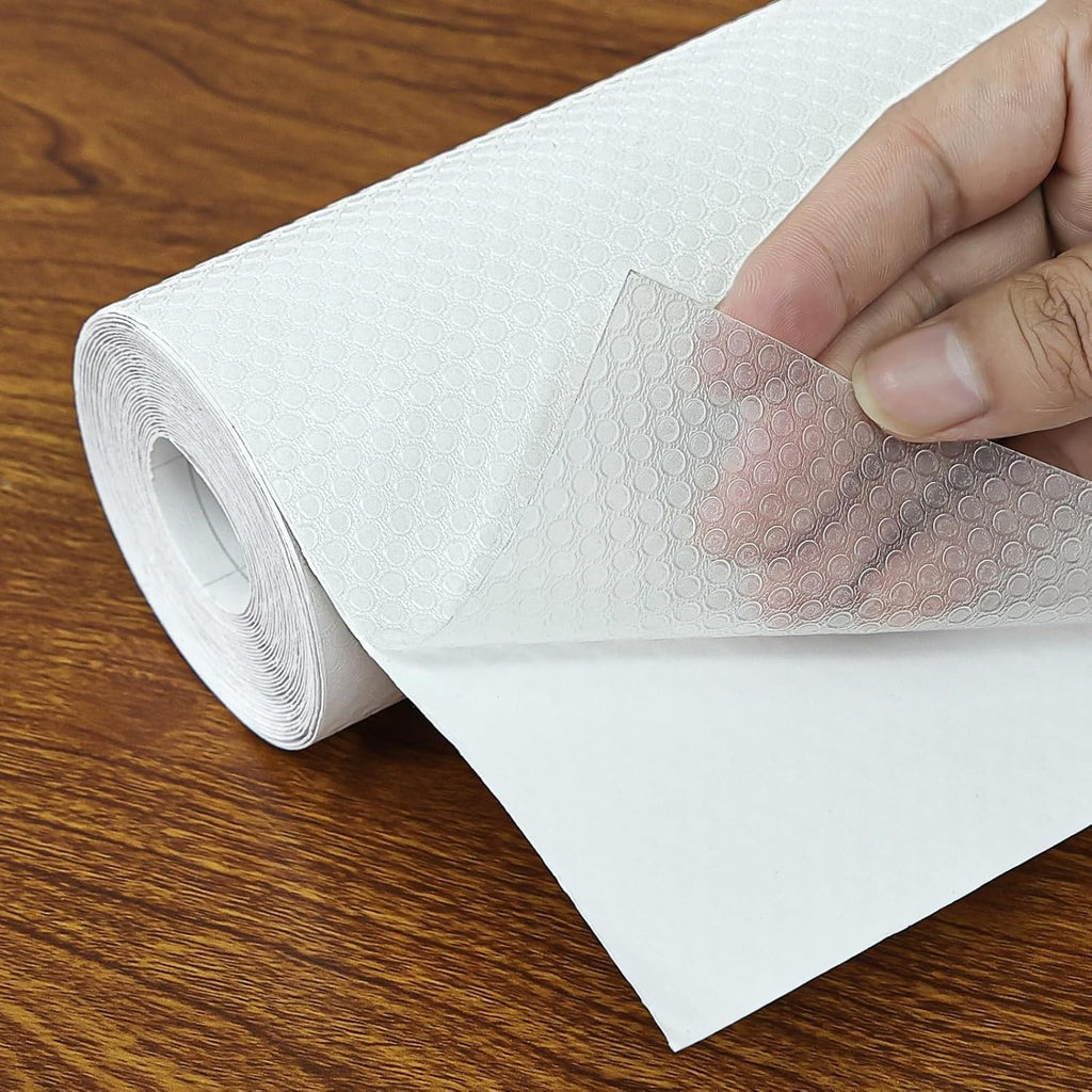 Shelf Liners 10 in x 20 ft Self-Adhesive EVA Drawer Mats, Cupboard Protector, Kitchen Cabinet