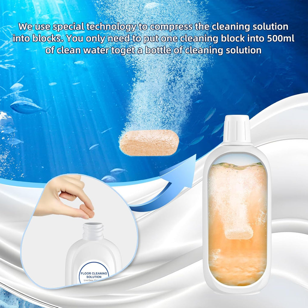 5 Bottles Compatible with Tineco Cleaning Solution Pet 500ml Per Bottle Orange Scents Floor Cleaner