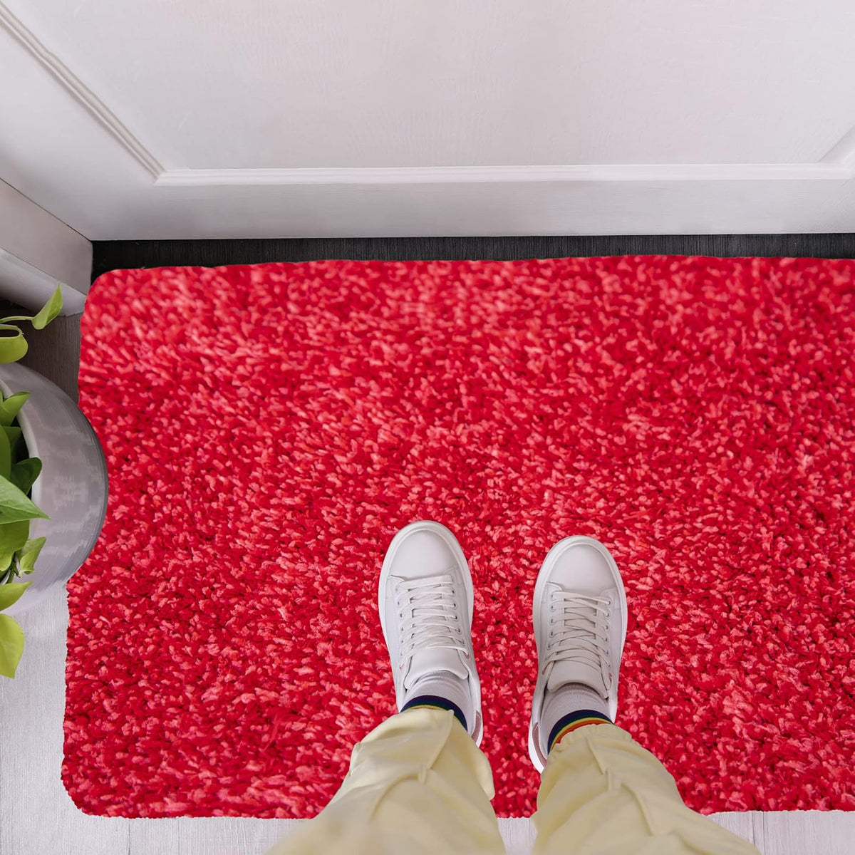 Premium Microfiber Indoor Door Mat – 36"x72" Washable Entry Mat, Non-Slip, Waterproof Backing