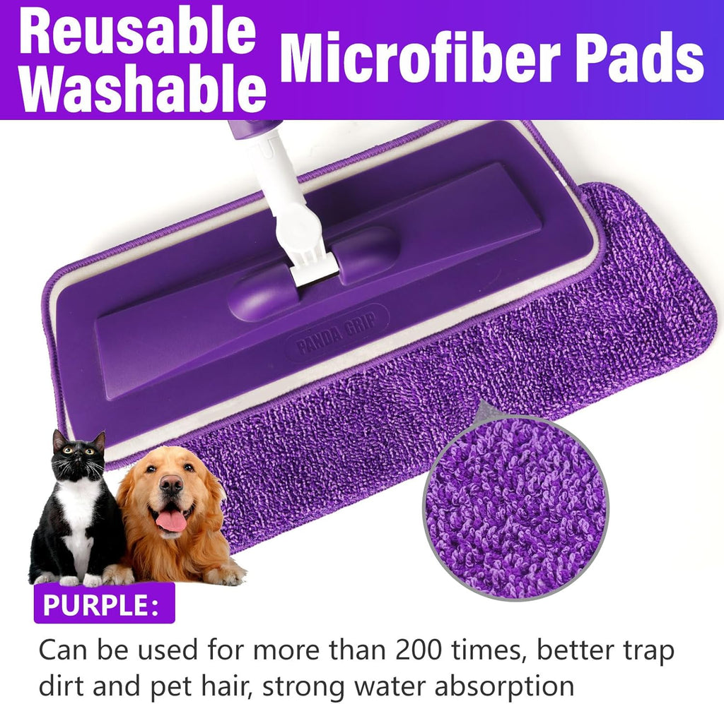 Spray Mops for Floor Cleaning Floor Mop with a Refillable Spray Bottle and 3 Washable Microfiber