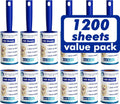 1200 Sheets Lint Roller with 6 Upgraded Handles (6 Rollers + 6 Refill), Mage Value Set Sticky Lint
