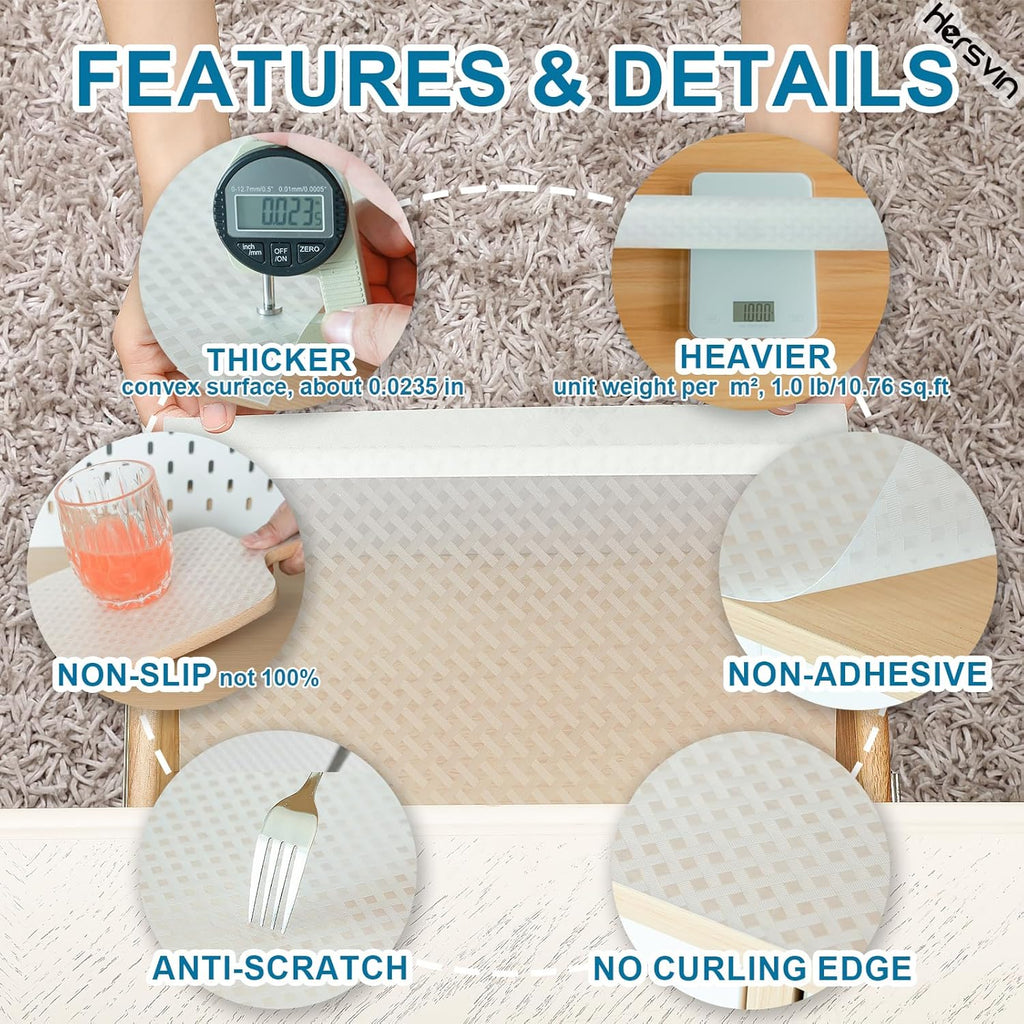 Shelf Liners 14 in x 20 ft EVA Drawer Mats, Non-Adhesive Cupboard Protector, Kitchen Cabinet Lining