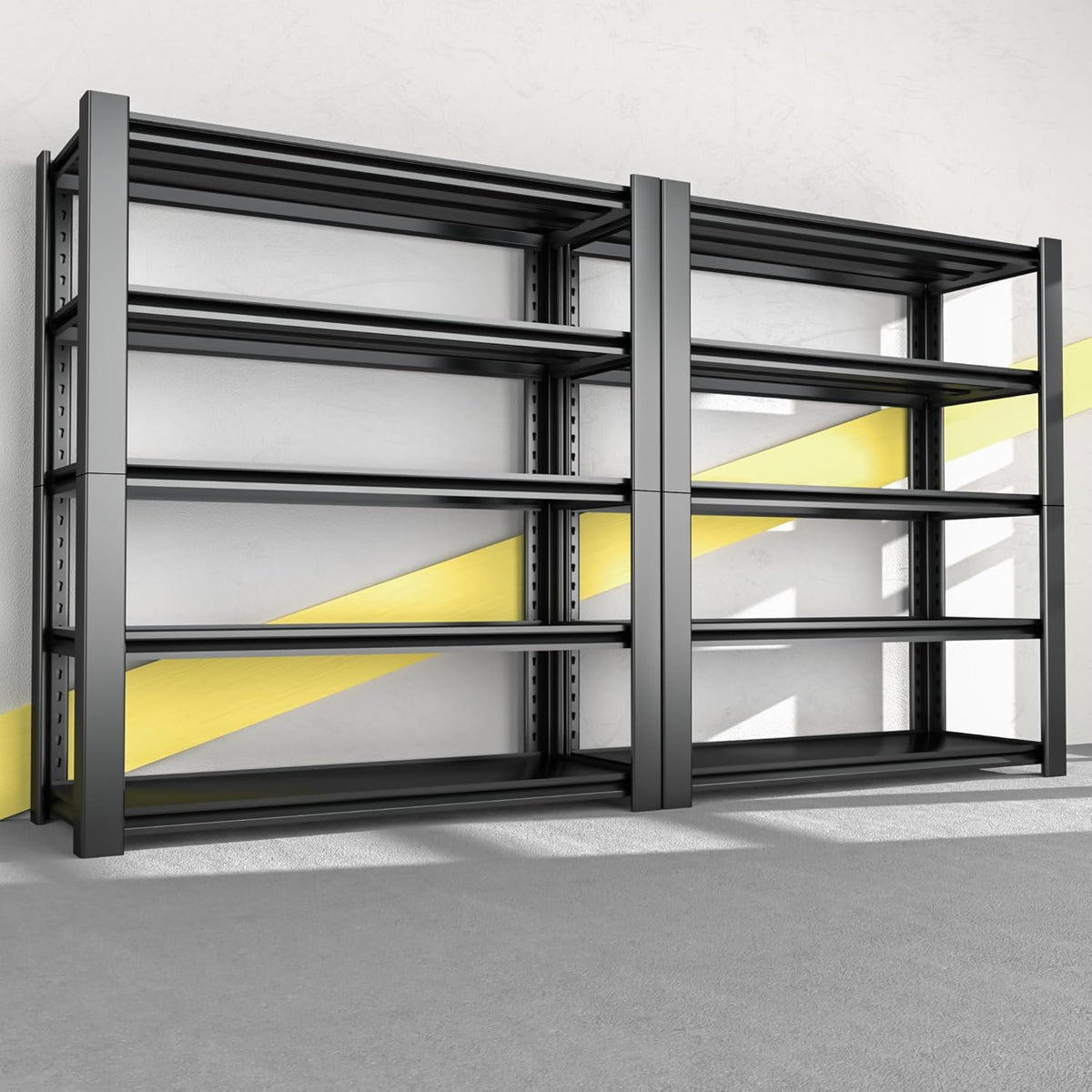 5-Tier Garage Shelving Heavy Duty, 3000 LBS Capacity Metal Storage Rack 76" H x 60" W x 24" D