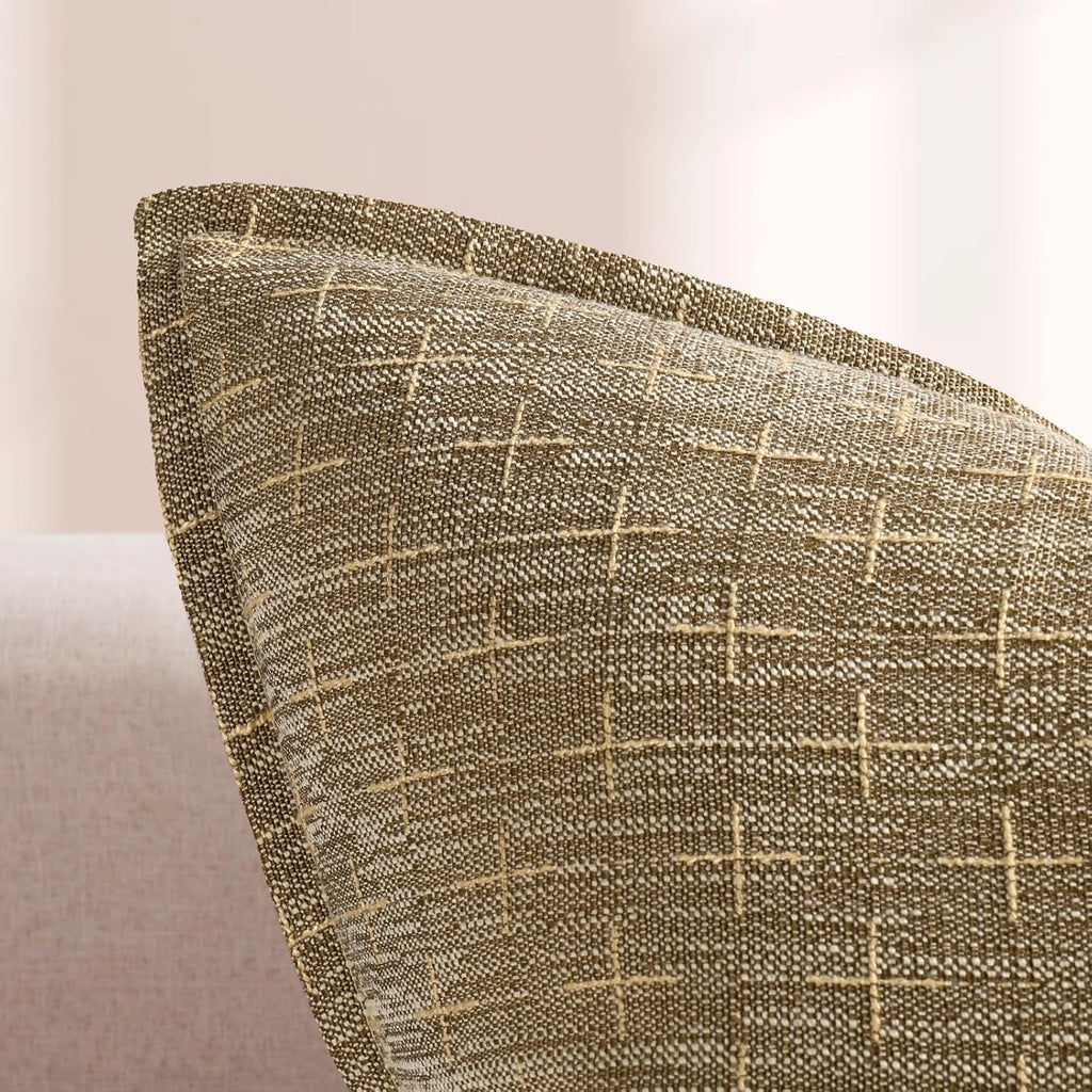 ZWJD Pillow Covers 26x26 Set of 2 Soft Polyester Textured Pillow Covers with Stylish Flange Edge