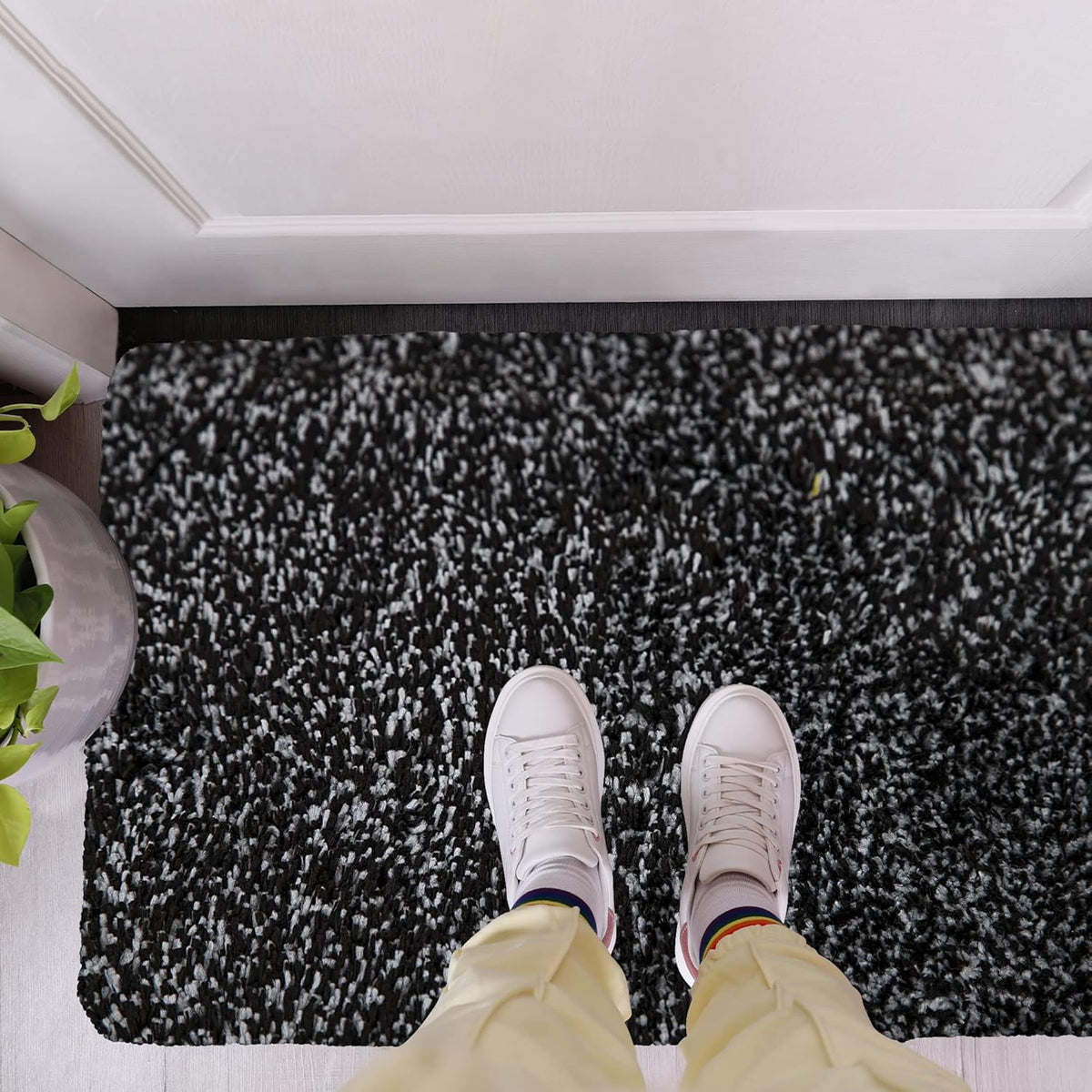 Premium Microfiber Indoor Door Mat – 36"x72" Washable Entry Mat, Non-Slip, Waterproof Backing