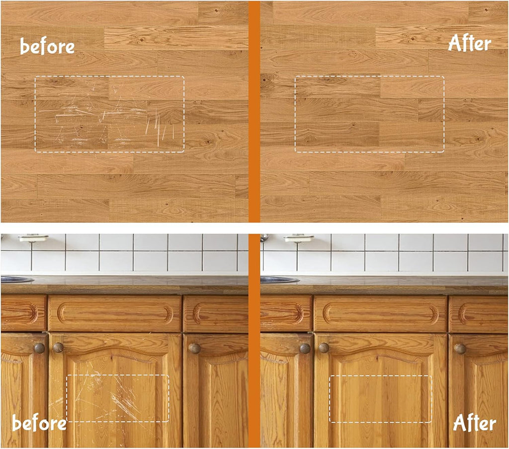 REALINN Wood Furniture Repair Kit 8 Light Colors- Wood Fillers and Touch Up Markers, Repair