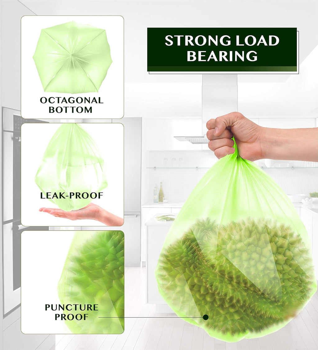 Compostable Trash Bags - FORID 8 Gallon Garbage Bags 150 Count Trash Can Liners 30 Liter Unscented