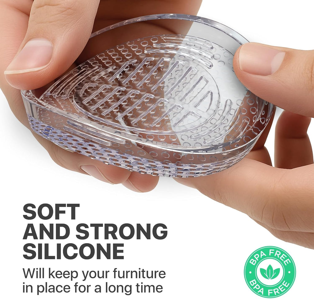 X-Protector Furniture Cups - 4 PCS 2.2" - Non Slip Furniture Pads for Hardwood Floors - Transparent