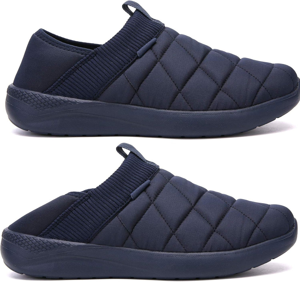 KUBUA Slippers for Men and Womens Indoor House Shoes Plush Slip on Outdoor Garden Loafers