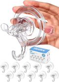 Antimbee Suction Cup Hooks, 10 Pack Reusable Suction Cup Hangers, Removable Small Suction Cups with