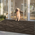 hicorfe Front Door Mat Outside Entrance,36"x59" Absorbent Muddy Dirt Resist Welcome Door Mats