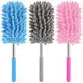 Mini Duster for Cleaning, 360° Bendable Hand Dusters with Extension Pole, Washable Small Duster for