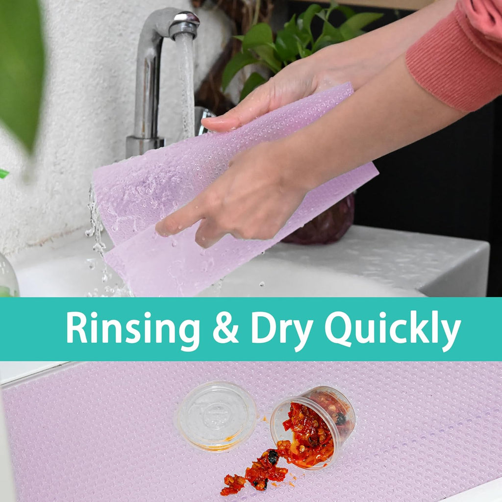 12Pcs Refrigerator Liners Washable Fridge Shelf Liners Refrigerator Mats for Freezer Glass Shelves