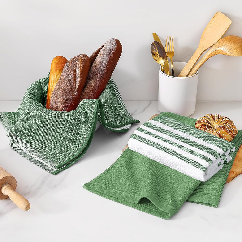 Homaxy Premium Kitchen Towels(18”x 28”, 9 Pack), Large Cotton 380 GSM Kitchen Hand Towels, Soft and