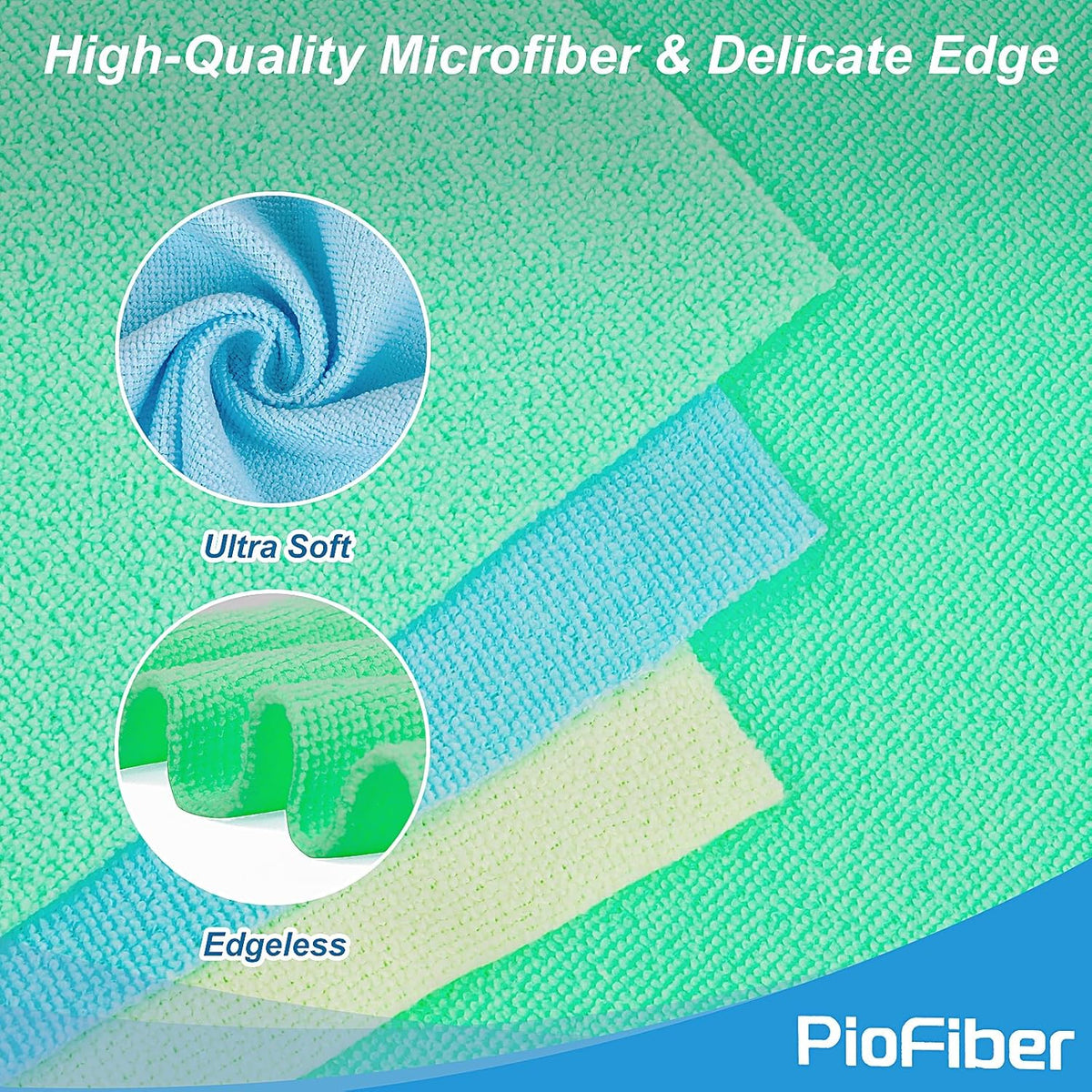 Shop Towels – 150 Pack Edgeless Microfiber Cleaning Cloths, Reusable Lint-Free Towels for Garage