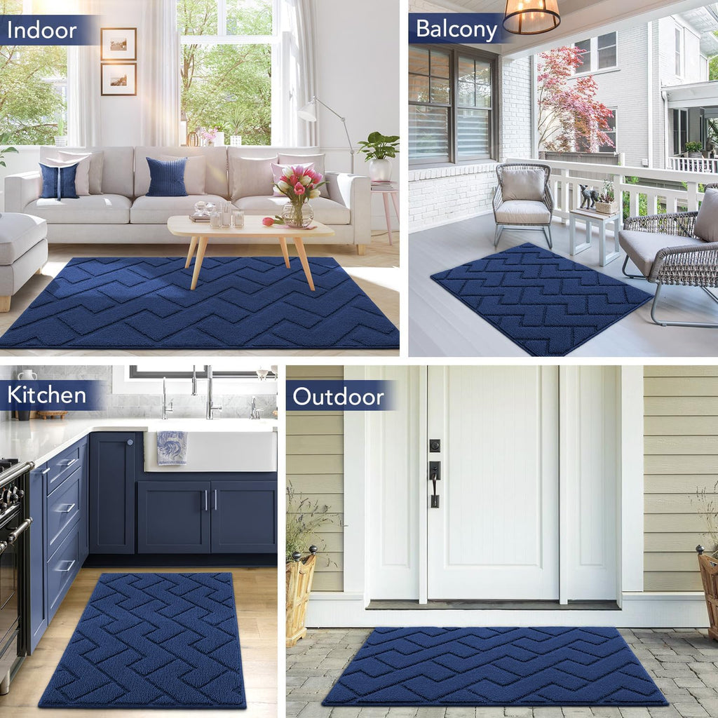 hicorfe Indoor Doormat,Front Back Door Mat Rubber Backing Non Slip Door Mats 20"x59" Absorbent