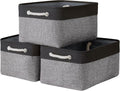 TheWarmHome Collapsible Storage Bin for Shelves - 16x12x8 inch Large 3 Pack Storage Basket for