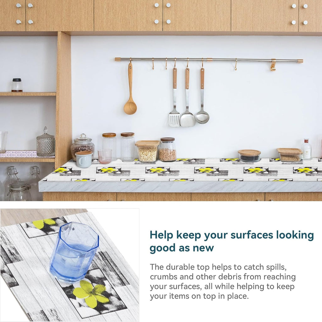 12" W x 120" L Shelf Liner Non Adhesive Purple Kitchen Drawer Liner, Waterproof Shelf Liner Durable