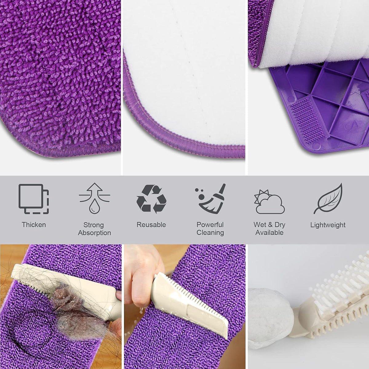 Spray Mop for Floor Cleaning - SEVENMAX Microfiber Floor Mop with 550ML Refillable Bottle 3