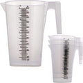 TCP Global 2 Liter (2000ml) Plastic Graduated Measuring and Mixing Pitcher (Pack of 4) - Holds Over