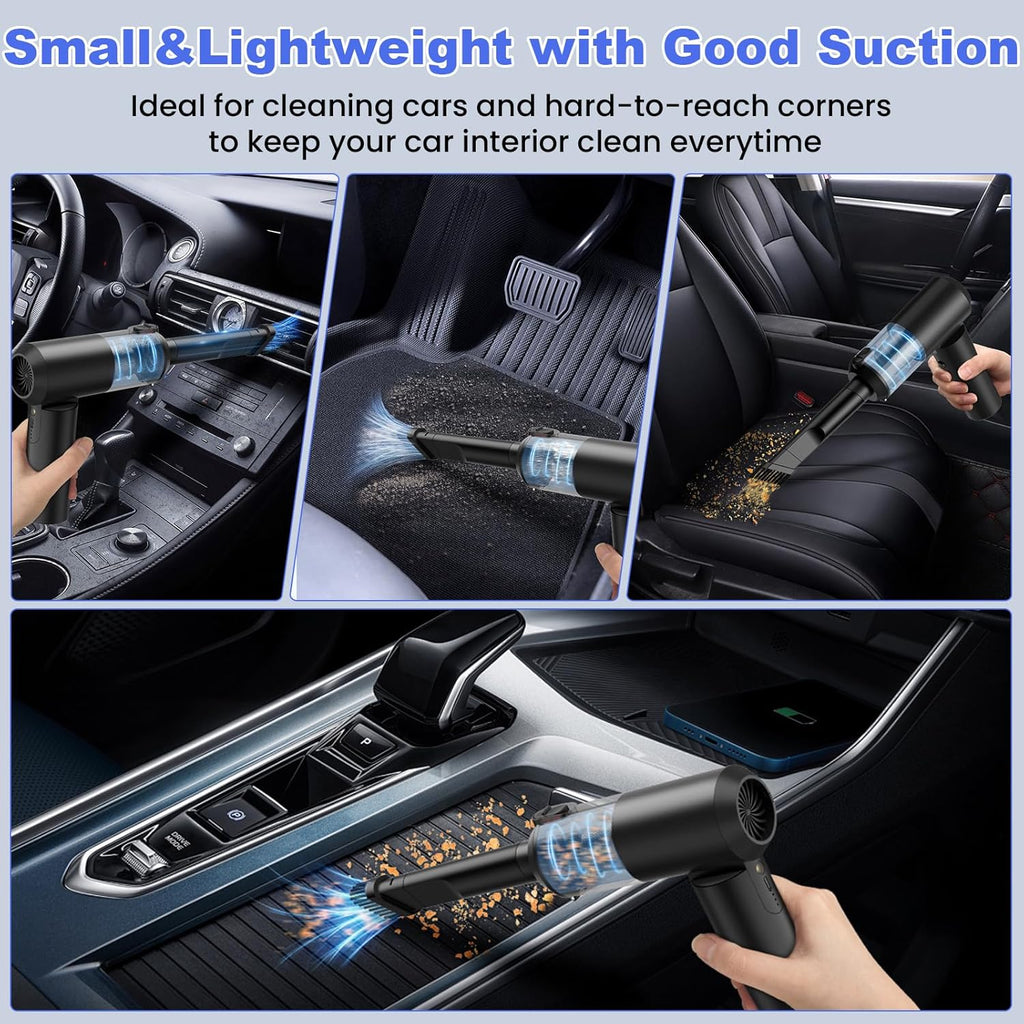 Car Vacuum Portable Cordless with 16000PA Ultra Suction 4-in-1 Foldable Air Duster & Brushless