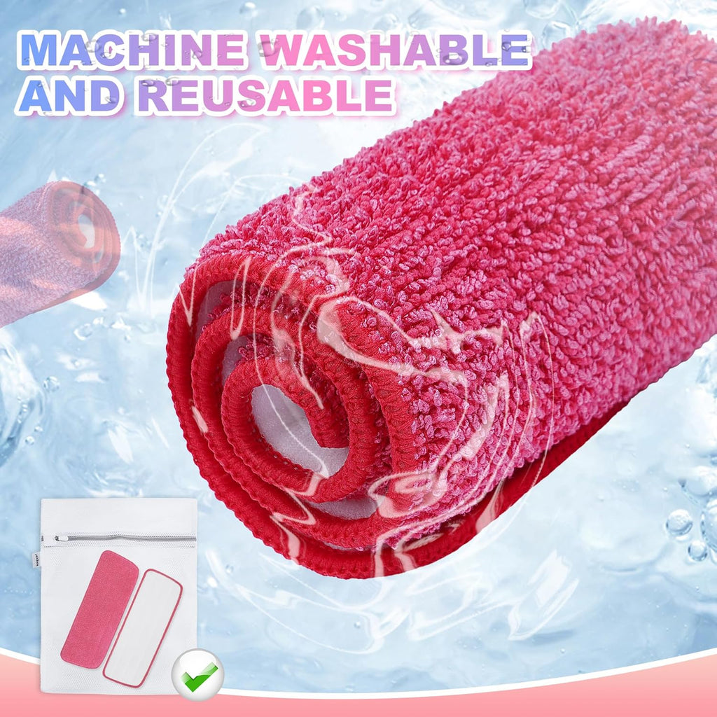 Replacement Microfiber Mop Pads Compatible with Rubbermaid Reveal Spray Mop, 16.5" Reusable Wet &