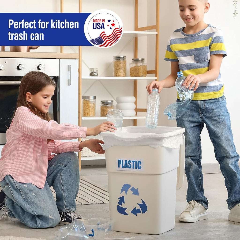 Delxo 40-45 Gallon Clear Trash Bags, 125 Count – Medium Duty Garbage Bags, Thick, Durable &