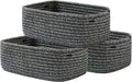 Small Woven Basket, 12 x 8 x 4.5 Inches, Storage Basket for Organizing, Cute Small Rope Shelf