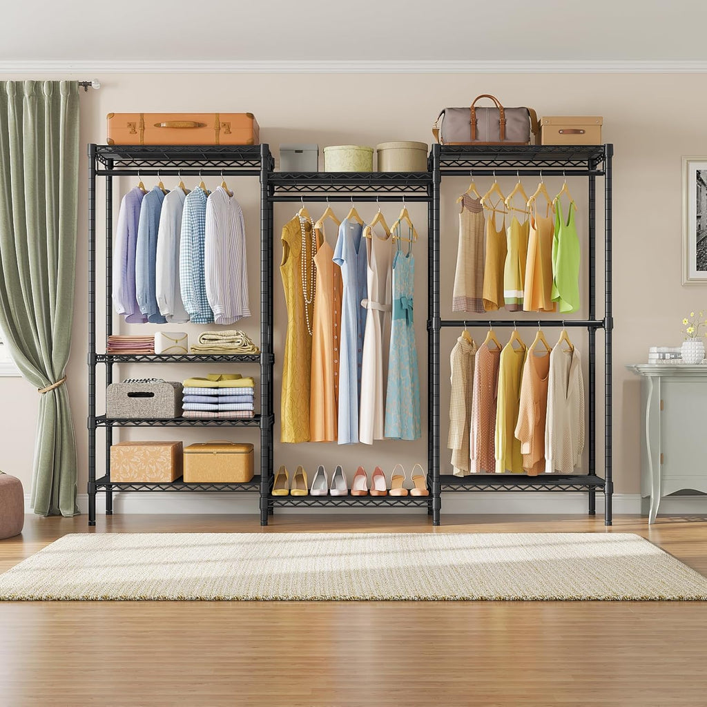 VIPEK V5 Plus Large Portable Closet Rack Freestanding Wardrobe Closet, Multi-Functional Clothes
