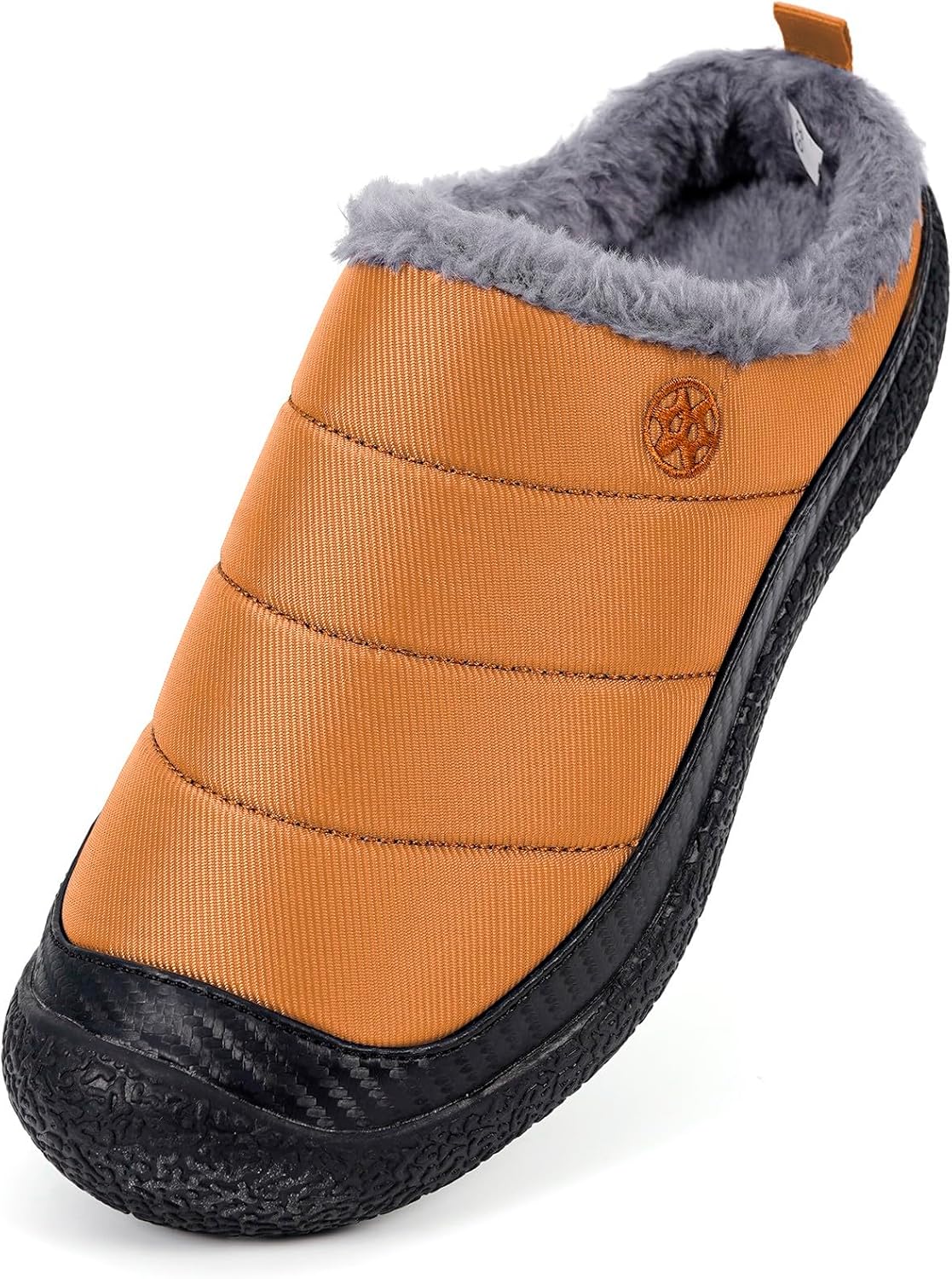 Womens Mens House Slippers Slip on Snow Winter Warm Fully Fur Lined Slippers Indoor Outdoor Shoes