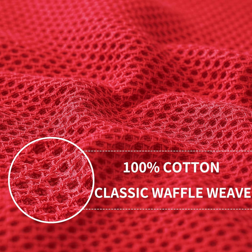 Homaxy 100% Cotton Waffle Weave Kitchen Dish Cloths, Ultra Soft Absorbent Quick Drying Dish Towels