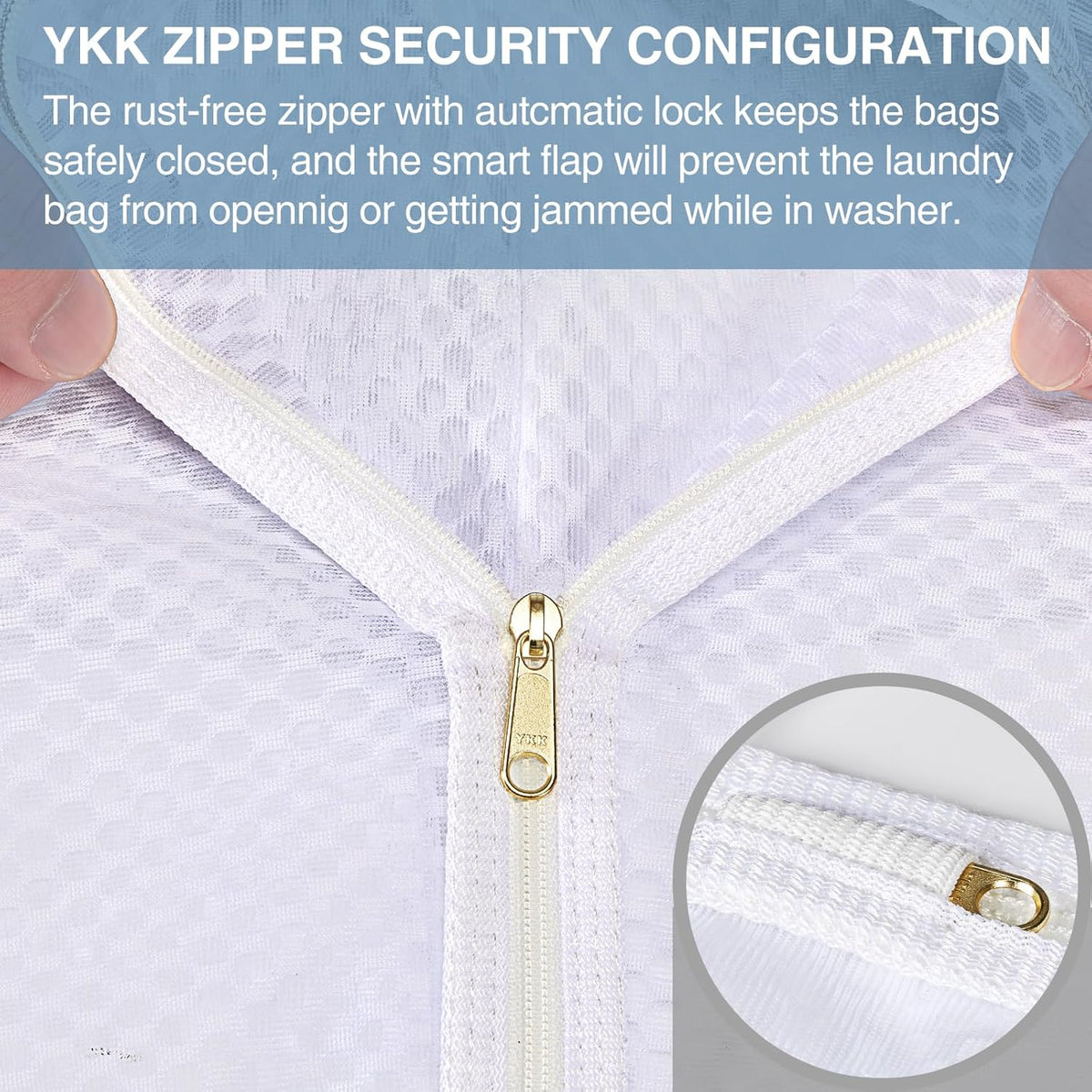 3 pcs Durable Honeycomb Mesh Laundry Bags for Delicates 2 Large (16" x 19") 1 Medium (12" x 15")