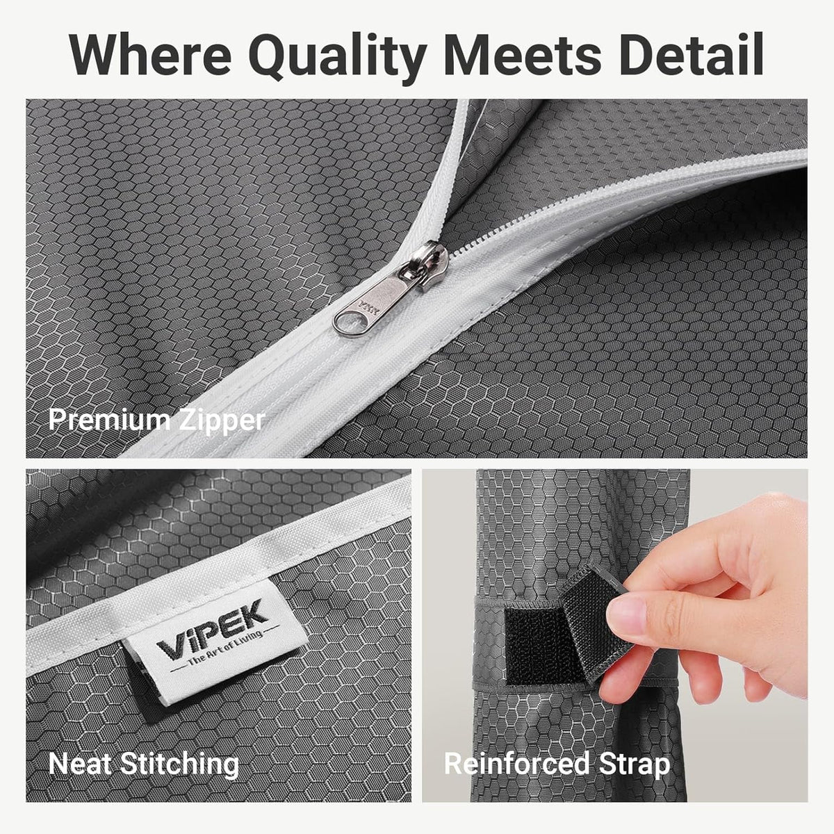 VIPEK V5C Covered Clothes Rack Heavy Duty Portable Closet Wardrobe, Freestanding Black Metal