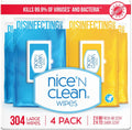 Nice 'N Clean Disinfecting Surface Wipes 304ct | Cleans & Disinfects Home & Kitchen Surfaces |