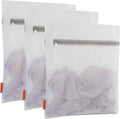 Polecasa 3Pcs 16 x 20 Inches Extra Durable Fine Mesh Laundry Bags with Sturdy Zipper for Delicates