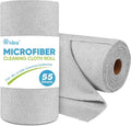 AIDEA Microfiber Cleaning Cloth Roll, Shop Towels 55 Sheets, Grey Microfiber Towels for Cars