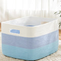 Blanket Basket,Rectangle Woven Baskets for Storage,100L Laundry Basket for Decorative Nursery
