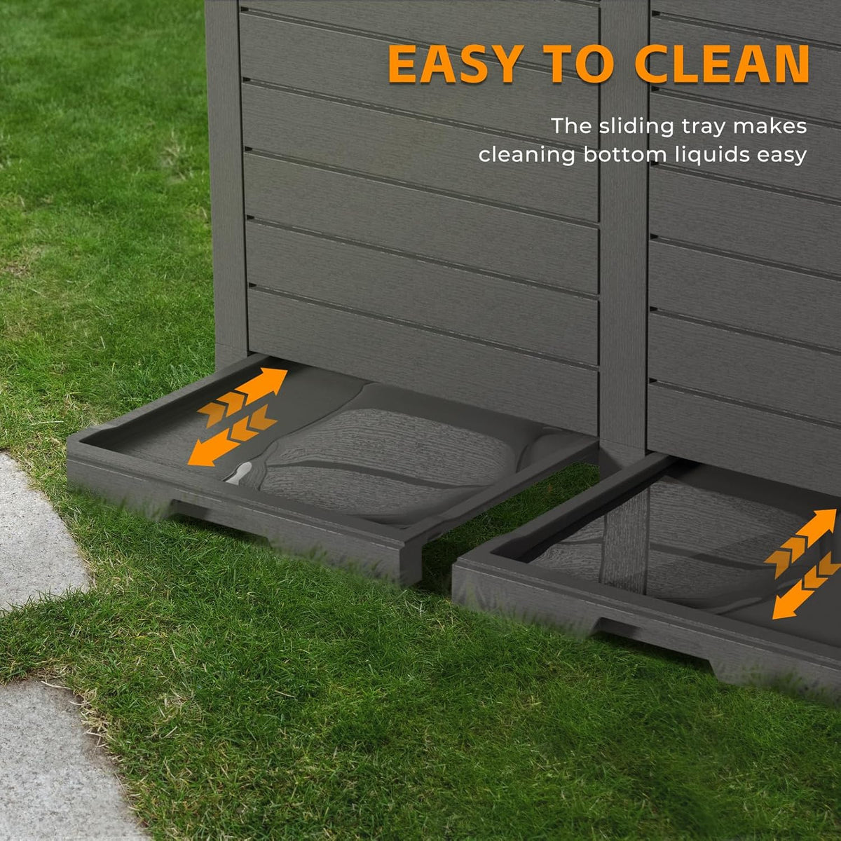 62-Gallon Outdoor Trash Can with lid, Waterproof, UV-Resistant Resin Garbage Can, Lockable Lid and