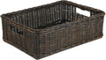 The Basket Lady Under The Bed/Basic Wicker Storage Basket, Medium, 20 in L x 14.5 in W x 6 in H