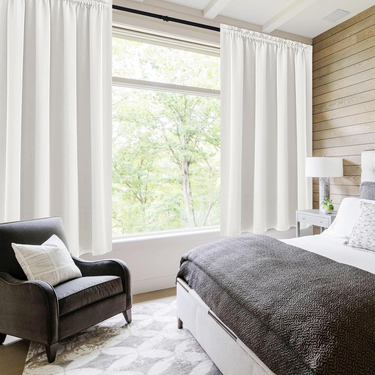 DWCN Blackout Curtains Thermal Insulated, Energy Saving & Noise Reducing Bedroom and Living Room