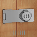 Keyless Combination Lock 3-Digit Combination Lock for Doors & Drawers Twist Knob Hasp Latch Lock
