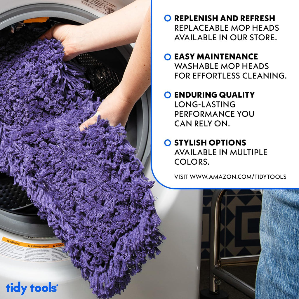 36 Inch Purple Commercial Dust Mop & Floor Sweeper with Extendable Handle – Mop for Hardwood, Tile