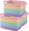 OIAHOMY Storage Basket, Woven Baskets for Storage, Cotton Rope Basket for toys,Towel Baskets for