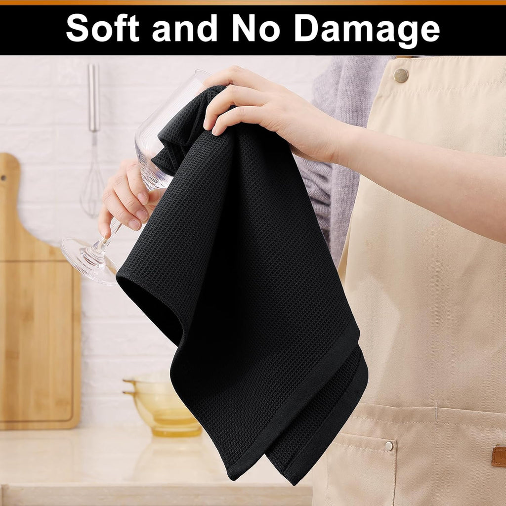 Homaxy 100% Cotton Waffle Weave Kitchen Towels - 6 Pack Soft and Absorbent Dish Towels - 16 x 26