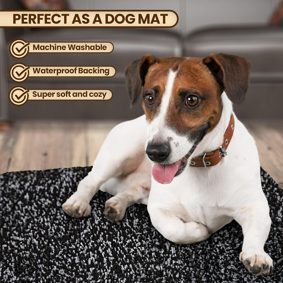 Premium Microfiber Indoor Door Mat – 24"x36" Washable Entry Mat, Non-Slip, Waterproof Backing